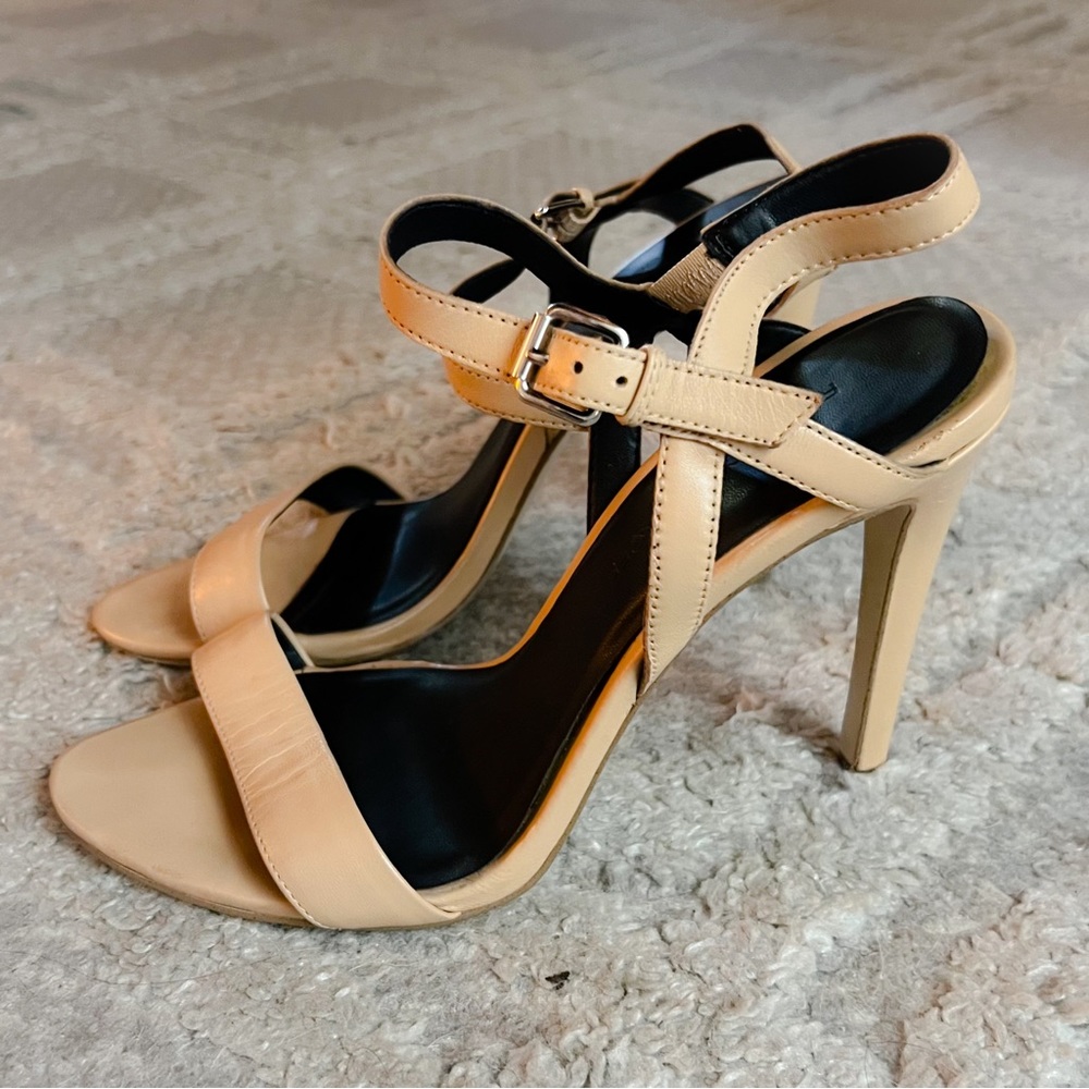 Rebecca Minkoff Nude Strappy Stiletto Sandals